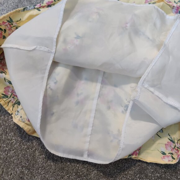 F&F Kids Girls Dress Size 3T Yellow Flowers 100% Cotton Lined Summer Fashionable - Picture 5 of 8